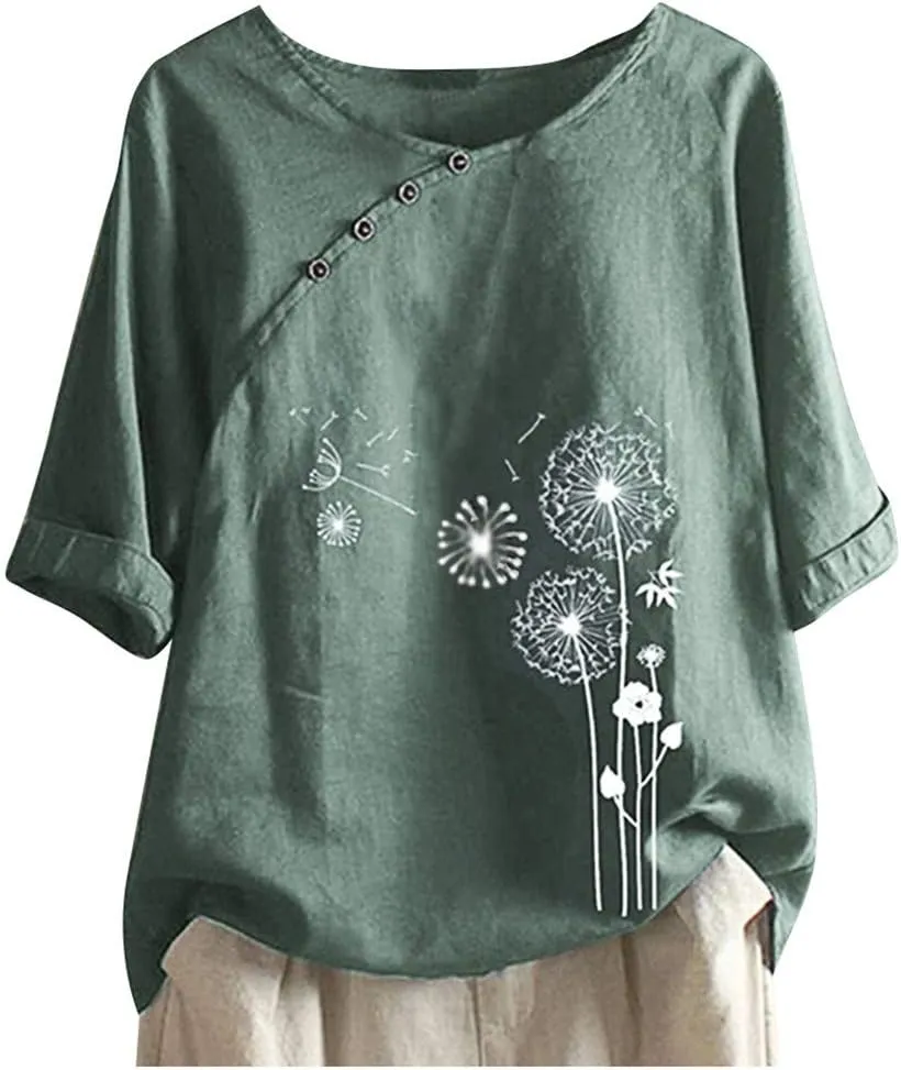 Workout Tops for Women Loose Fit Women Fashion V-Neck Half Sleeves Oversized T Shirt Solid Casual Loose Basic Tops