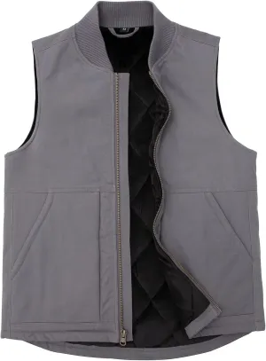 ZENTHACE Men's Arctic Quilted Lined Duck Vest Washed Full Zip Up Utility Rugged Canvas Work Vest Jacket